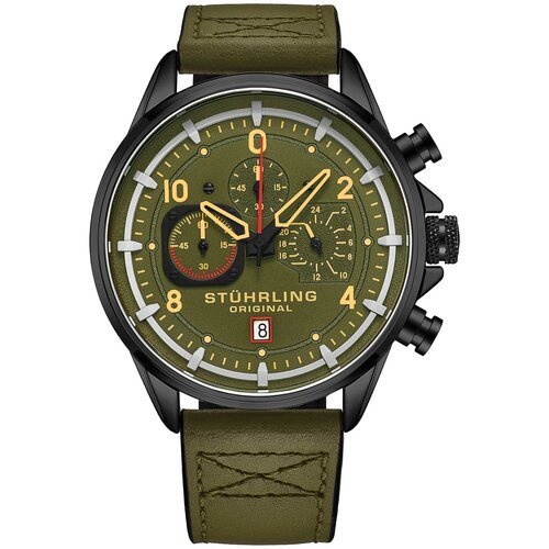 Купить Наручные часы STUHRLING Aviator Наручные часы Stuhrling 929.04 с хронографом, зе...
