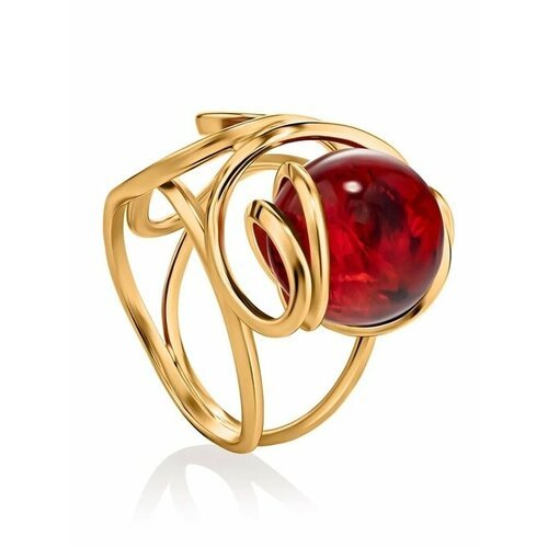 Купить Кольцо, янтарь, безразмерное
Изящное кольцо с натуральным янтарём ярко-красного...