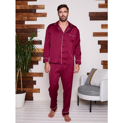 Купить Пижама Малиновые сны, размер 54, бордовый
Роскошный комплект из атласного шелка...