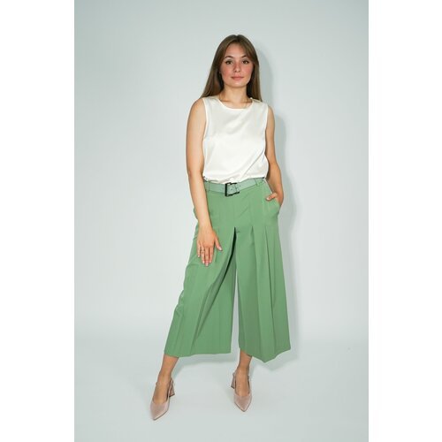 Купить Брюки , размер 48, зеленый
Стильные брюки женские кюлоты широкие с высокой посад...