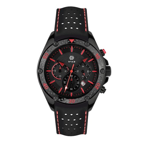 Купить Наручные часы УЧЗ 3057L-3, красный, черный
Наручные кварцевые мужские часы с кал...