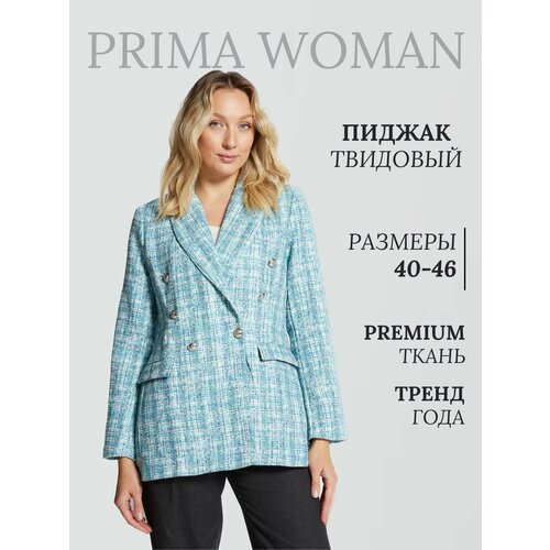Купить Пиджак Prima Woman, размер M, голубой
Представляем вашему вниманию стильный и эл...