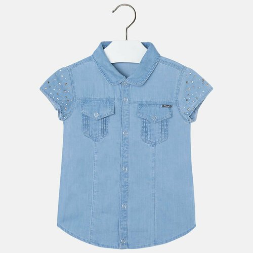 Купить Блуза Mayoral, размер 98 (3 года), голубой
Блузка Mayoral джинсовая для девочек...