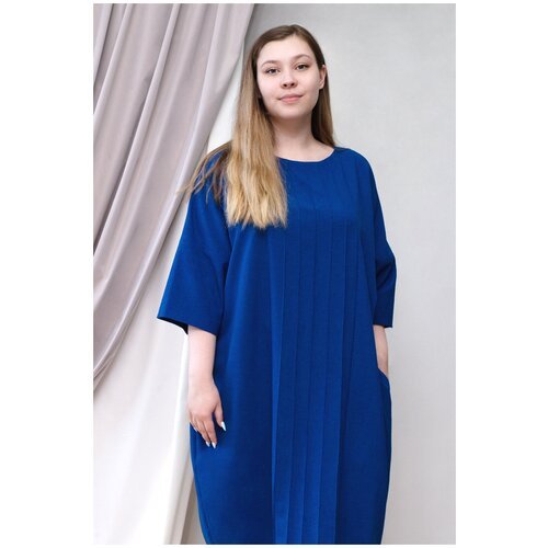 Купить Платье Mila Bezgerts, размер 50, синий
Платье свободного кроя глубокого синего о...