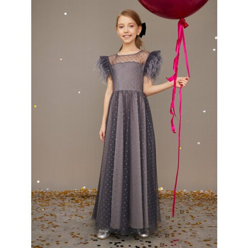 Купить Платье Noble People, размер 134, серый, серебряный
Платье нарядное для девочки "...