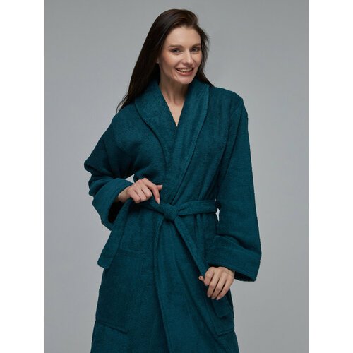 Купить Халат SENIY, размер 42/44, бирюзовый
Женский махровый халат без капюшона изготов...