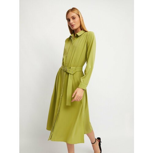 Купить Платье Zolla, размер L, зеленый
Однотонное женское платье-рубашка с акцентом на...