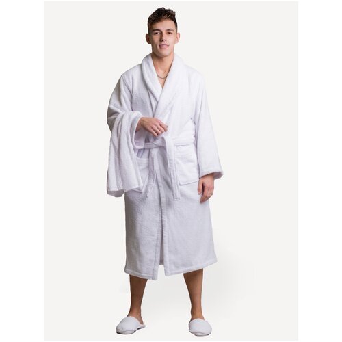 Купить Халат , размер 46, белый
Набор банный махровый 4 предмета: халат, полотенце 70х1...