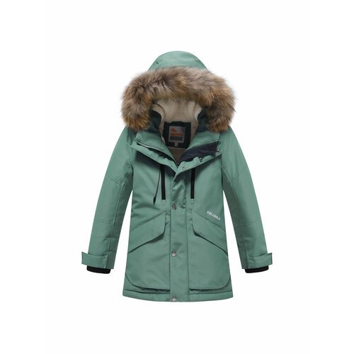 Купить Парка, размер 152, зеленый
Зимняя куртка парка подростковая для мальчиков Valian...