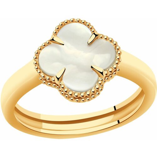 Купить Кольцо Diamant online, золото, 585 проба, перламутр, размер 18
Золотое кольцо BE...