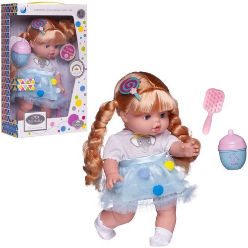 Купить Пупс-кукла Junfa Baby Ardana в платье с бледно-голубой, воздушной юбкой с аксесс...