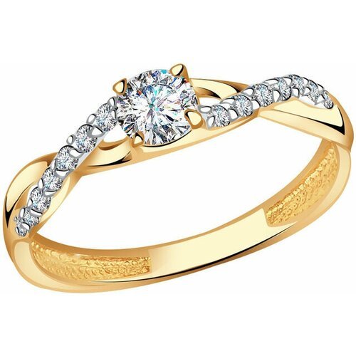Купить Кольцо Diamant online, золото, 585 проба, фианит, размер 17.5
Золотое кольцо Кра...