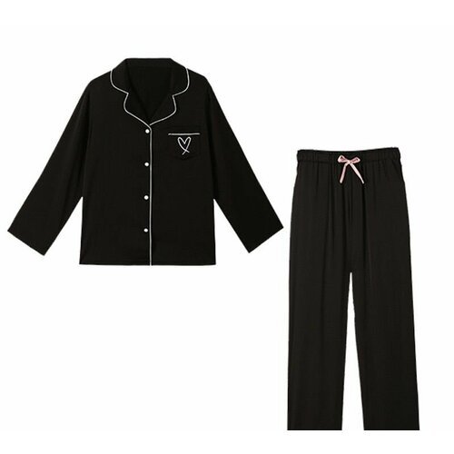 Купить Пижама , размер M, черный
Женская домашняя одежда из атласного шелка отлично под...