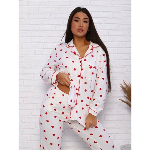 Купить Пижама , размер 48, красный, белый
Представляем вашему вниманию пижаму с сердечк...