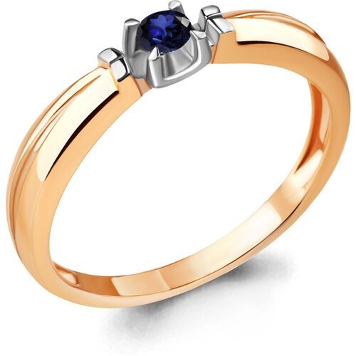 Купить Кольцо помолвочное Diamant online, золото, 585 проба, сапфир, размер 18.5
<p>В н...