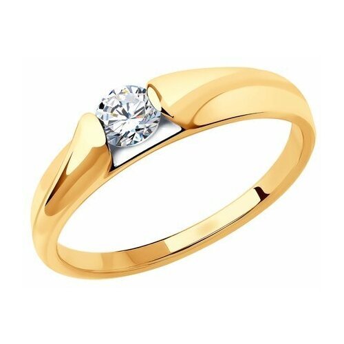 Купить Кольцо помолвочное Diamant online, золото, 585 проба, фианит, размер 16
<p>В наш...