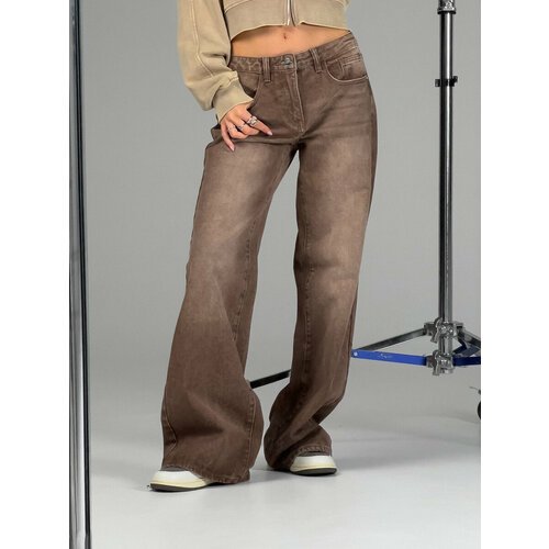 Купить Джинсы широкие FEELZ, размер 26, коричневый
Модные широкие женские джинсы с отре...