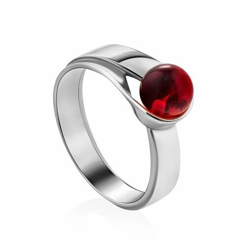 Купить Кольцо, янтарь, безразмерное, серебряный, красный
Стильное кольцо из и натуральн...