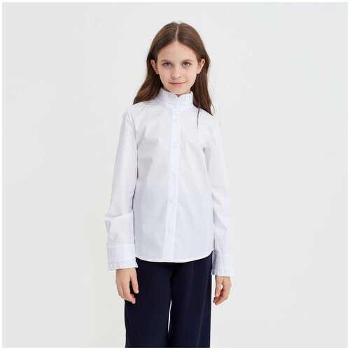 Купить Школьная блуза Minaku, размер 32, белый
Блузка для девочки MINAKU, сорочечная тк...