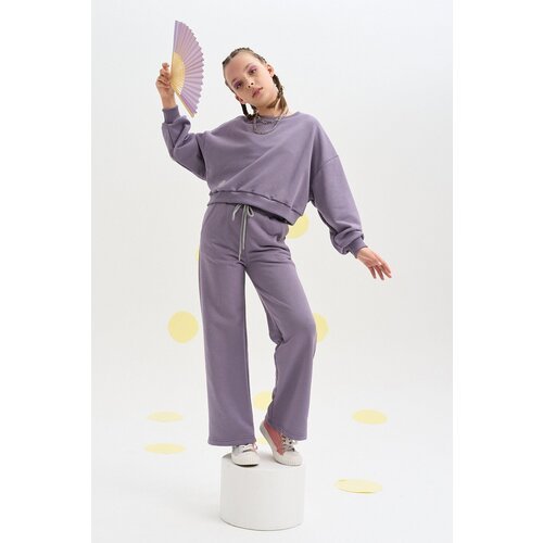 Купить Брюки Шалуны, размер 40, 164, фиолетовый
Стильные детские широкие брюки-палаццо...