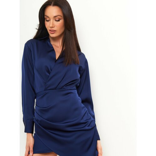 Купить Платье размер 44, синий
Эстетичное женское платье мини нарядное из плотного иску...