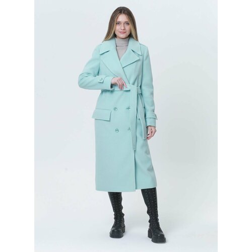 Купить Пальто КАЛЯЕВ, размер 46, голубой
Прямое демисезонное женское пальто с английски...