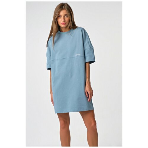 Купить Платье FLY, размер 50, синий
Платье-футболка свободного силуэта oversize из футе...