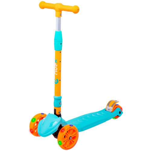 Купить Детский 3-колесный городской самокат Ridex Bunny, голубой/оранжевый
Маленький са...