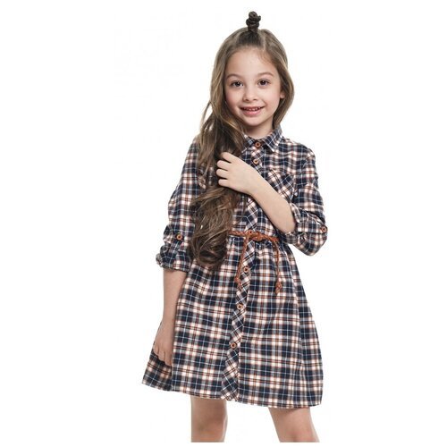 Купить Платье Mini Maxi, размер 98, оранжевый, синий
Платье для девочек Mini Maxi, моде...