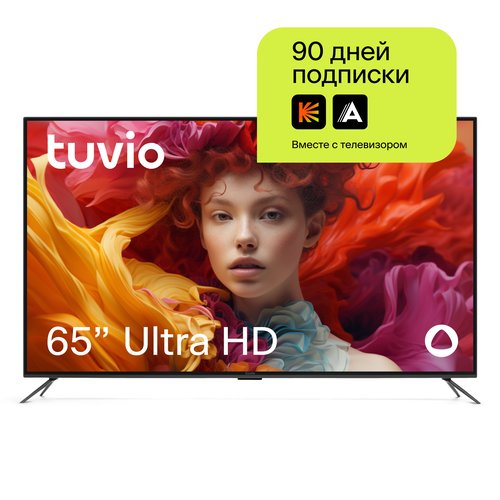 Купить 65” Телевизор Tuvio 4K ULTRA HD DLED на платформе YaOS, STV-65DUBK1R, черный
Tuv...