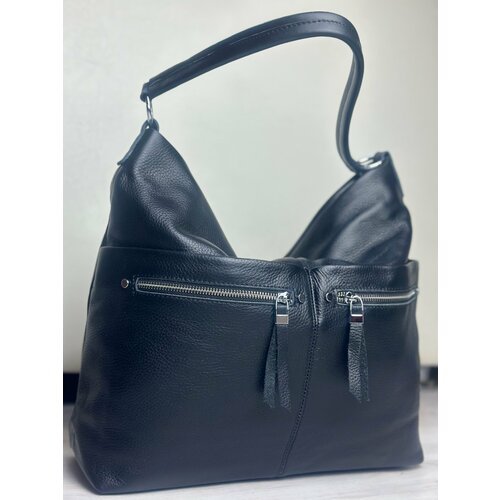 Купить Сумка хобо LAK 22601, черный
Женская большая сумка из натуральной черной кожи от...