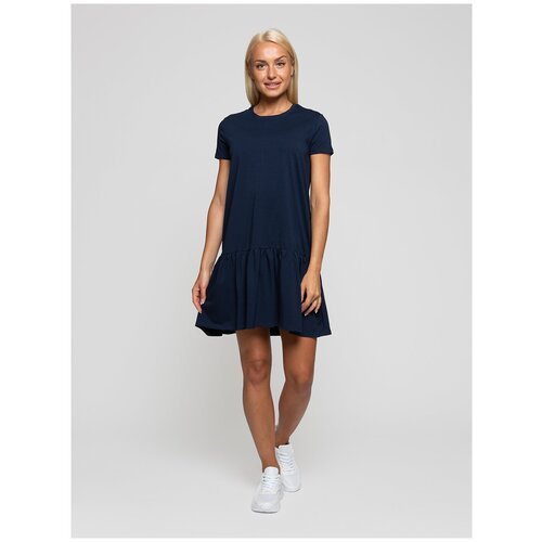 Купить Платье Lunarable, размер 52 (2XL), синий
Украшенное воланом легкое платье футбол...