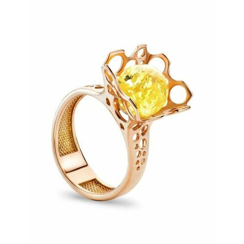 Купить Кольцо, янтарь, безразмерное, желтый, золотой
Эффектное кольцо из с натуральным...