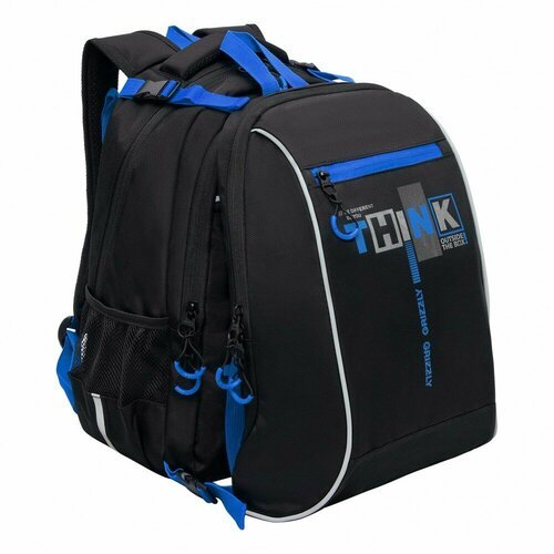 Купить Рюкзак школьный с мешком GRIZZLY RB-458-1 черный - синий
<p>Рюкзак школьный GRIZ...