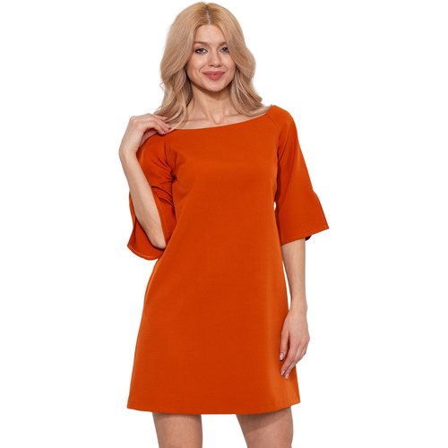 Купить Платье ONateJ, размер 52, оранжевый
Платье комфортного А-силуэта, длина выше кол...