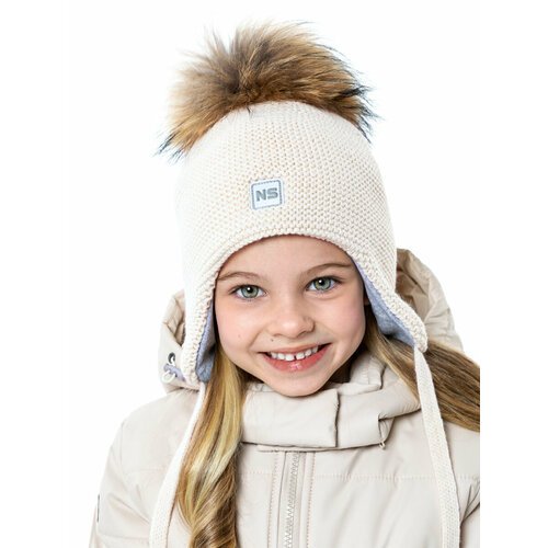 Купить Шапка NIKASTYLE, размер 48/52, бежевый
Детская зимняя шапка для девочки «Меридиа...