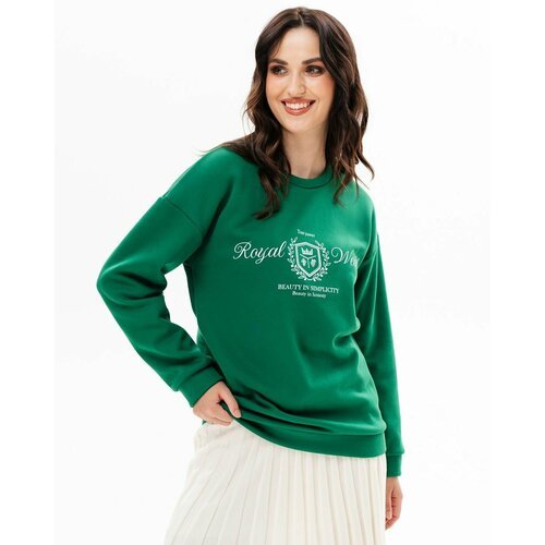 Купить Свитшот SAHAR, размер 40-42, зеленый
Женский свитшот оверсайз со стильным принто...