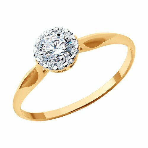 Купить Кольцо Diamant, красное золото, 585 проба, фианит, размер 16.5
Кольцо из золота...