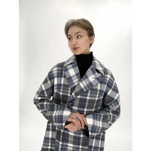 Купить Пальто Modetta Style, размер 48, голубой, серый
Классическое укороченное пальто...