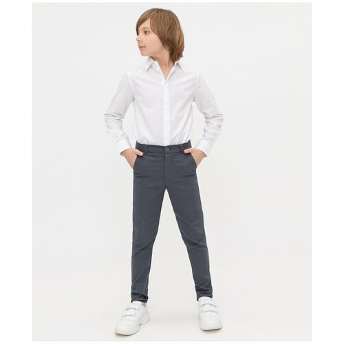 Купить Брюки Button Blue, размер 152, серый
Комфортные брюки базовой модели - основа га...