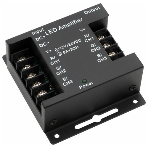 Купить Усилитель SWG "AMP-RGB-24A-Bl" для RGB контроллеров, 24А, 12~24В. Черный
 

Скид...