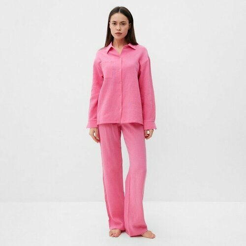 Купить Пижама Kaftan, размер 44/46, розовый
<p>Пижама женская (рубашка и брюки) KAFTAN...