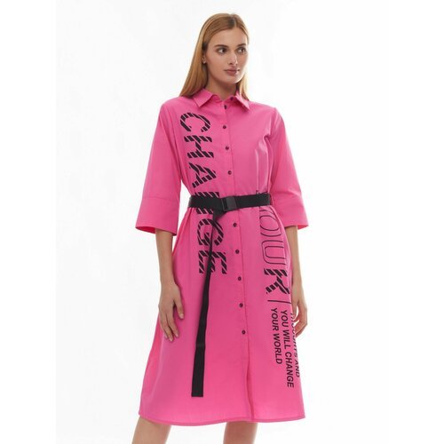 Купить Платье Zolla, размер L, фуксия
Ярко-розовое женское платье-рубашка с акцентными...