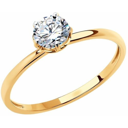 Купить Кольцо Diamant online, золото, 585 проба, фианит, размер 17
Золотое кольцо 26071...