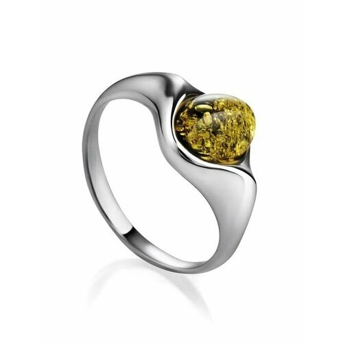Купить Кольцо, янтарь, безразмерное, зеленый, серебряный
Стильное кольцо, украшенное ис...
