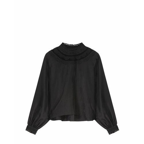 Купить Блуза Alma, размер 34, черный
Классическая блуза из шелка с комфортным объемом и...
