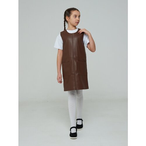 Купить Школьный сарафан IRINA EGOROVA, размер 158, коричневый
Детский сарафан А-силуэта...