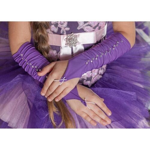 Купить Митенки Liola, размер 5.5, фиолетовый
Митенки перчатки для девочки атласные коро...