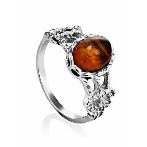 Купить Кольцо, янтарь, безразмерное
Ажурное кольцо «Флоренция» из и янтаря коньячного ц...