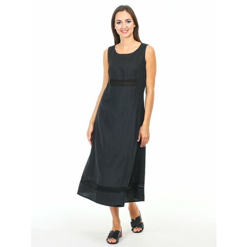 Купить Сарафан Studio T, размер 96, черный
Длинное платье изо льна, полуприлегающее, но...
